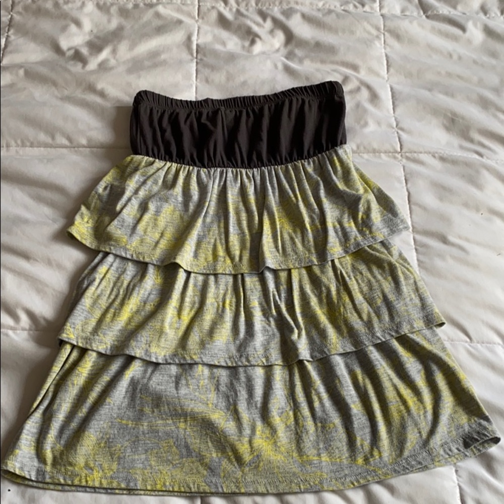 Tube top layered dress